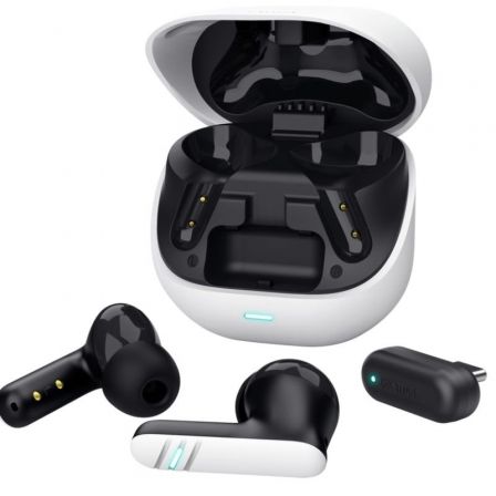 Auriculares Bluetooth Trust GXT 409 Oxxie 25478 con estuche de carga/ Autonomía 7h/ Blanco y Negro - Frikibase