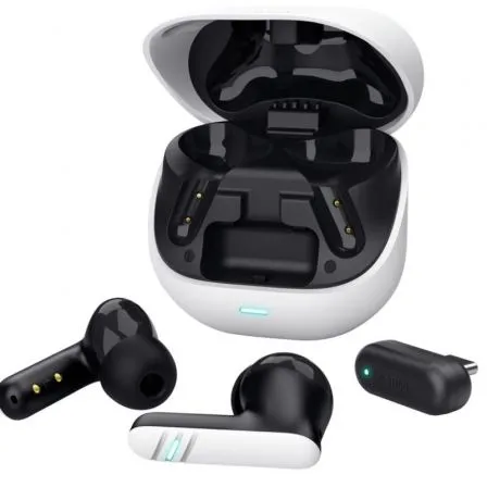 Auriculares Bluetooth Trust GXT 409 Oxxie 25478 con estuche de carga/ Autonomía 7h/ Blanco y Negro - Frikibase