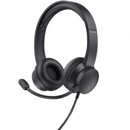 Auriculares Trust HS-150/ con Micrófono/ Jack 3.5/ Negros - Frikibase