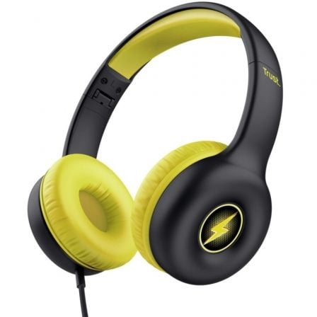 Auriculares Infantiles Trust Nouna Kids/ con Micrófono/ Negros - Frikibase