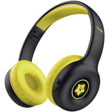 Auriculares Infantiles Inalámbricos Trust Nouna Kids/ con Micrófono/ Negros - Frikibase