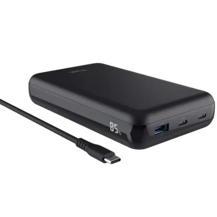 Batería Externa/Powerbank Trust Laro 20000mAh/ 100W/ Negra/ Compatible con Portátiles - Frikibase