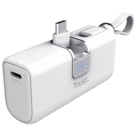 Powerbank 5000mAh Trust Pacto 26105/ 18W/ Blanca - Frikibase