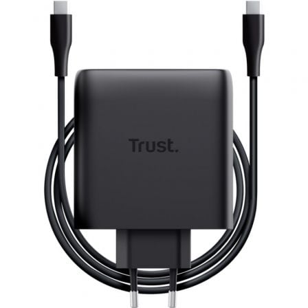 Cargador de Pared GaN Trust Maxo 100W/ 2xUSB Tipo-C/Incluye Cable USB Tipo-C/ 100W - Frikibase