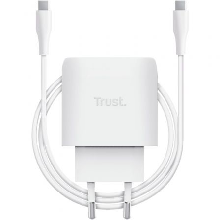 Cargador de Pared GaN Trust Maxo 45W/ 1xUSB Tipo-C/ Incluye Cable USB Tipo-C/ 45W - Frikibase
