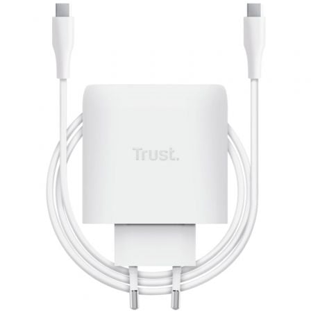Cargador de Pared GaN Trust Maxo 65W/ 1xUSB Tipo-C/ Incluye Cable USB Tipo-C/ 65W - Frikibase