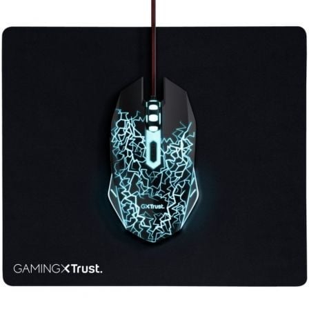 Pack Gaming Trust Gaming 24752/ Ratón Óptico + Alfombrilla - Frikibase