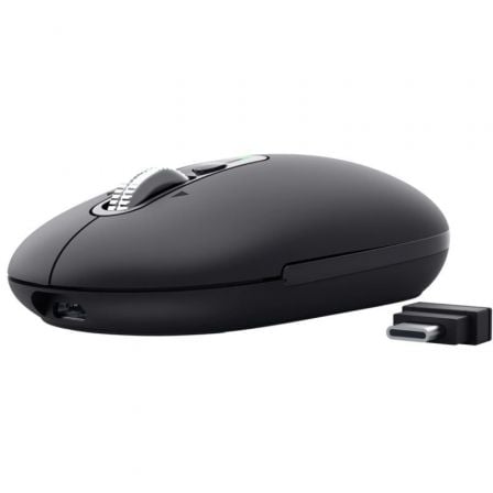 Ratón Inalámbrico Trust Seron 26018/ Batería recargable/ Hasta 3200 DPI/ Negro - Frikibase