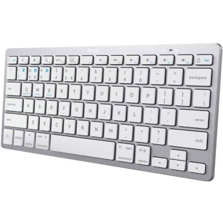 Teclado Compacto Inalámbrico Trust 24654/ Plata - Frikibase