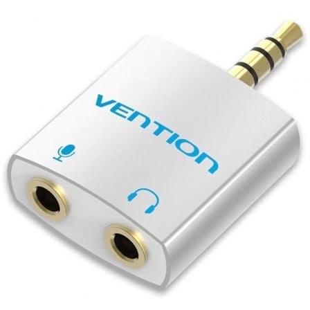 Adaptador Audio Vention BDBW0/ Jack 3.5 Macho - 2x Jack 3.5 Hembra/ Blanco - Frikibase