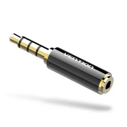 Adaptador Jack Vention BFBB0/ Jack 3.5 Macho - Jack 2.5 Hembra/ Negro - Frikibase
