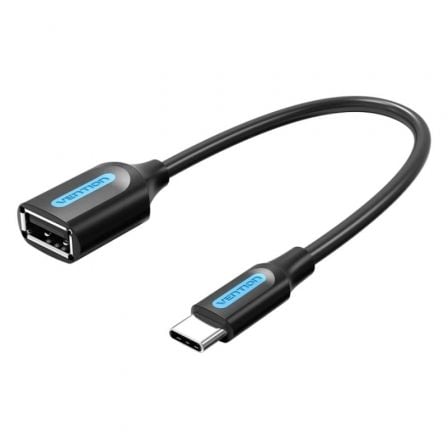 Cable USB 2.0 Vention CCSBB/ USB Tipo-C Macho - USB Hembra/ 15cm/ 480Mbps/ Negro - Frikibase