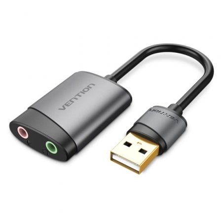 Tarjeta de Sonido Vention CDKHB/ USB Macho - 2xJack 3.5 Hembra - Frikibase