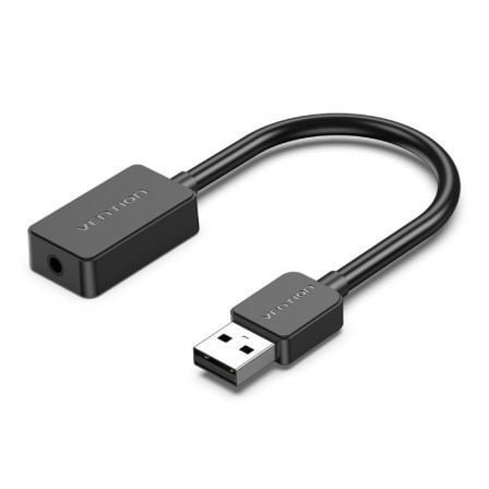 Tarjeta de Sonido Vention CDZB0/ USB Macho - 1x Jack 3.5 Hembra - Frikibase