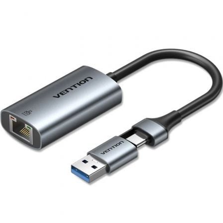 Adaptador USB/USB Tipo-C - RJ45 Vention CFQHB/ 1000Mbps - Frikibase