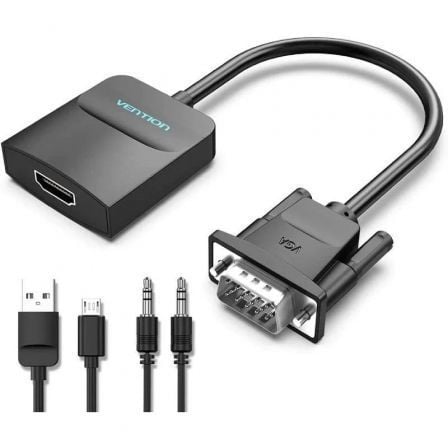 Cable Conversor Vention ACNBD/ VGA Macho - HDMI Hembra/ 50cm/ Negro - Frikibase