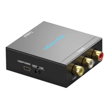 Convertidor RCA a HDMI Vention AEFB0/ RCA Hembra - HDMI Hembra - MiniUSB Hembra - Frikibase