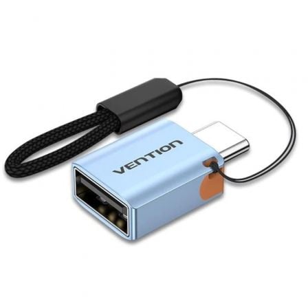 Adaptador OTG USB 3.1 Vention CUBH0/ USB Tipo-C Macho - USB Hembra/ Azul - Frikibase
