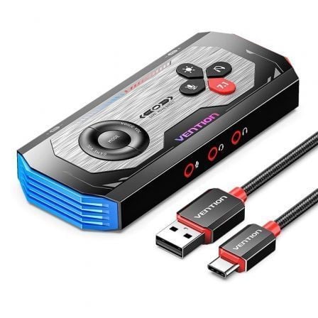 Tarjeta de Sonido Gaming con Amplificador Vention CVAB0/ USB Tipo-C Macho - 3xJack 3.5 Hembra - Frikibase