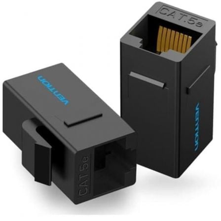 Adaptador Conector RJ45 VDD-B07-B Cat5e UTP/ RJ45 Hembra - RJ45 Hembra/ Negro - Frikibase