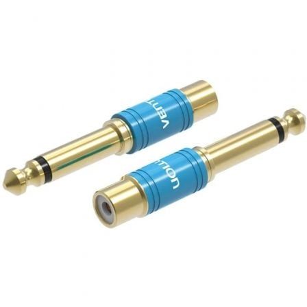 Adaptador Jack Vention VDD-C03/ RCA Hembra - Jack 6.5 Macho/ Azul - Frikibase