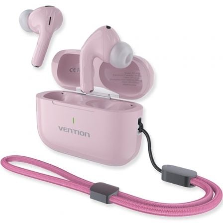 Auriculares Bluetooth Vention Echo Lite E11 Plus con estuche de carga/ Autonomía 6h/ Rosas - Frikibase