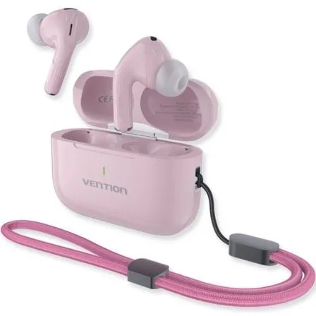 Auriculares Bluetooth Vention Echo Lite E11 Plus con estuche de carga/ Autonomía 6h/ Rosas - Frikibase