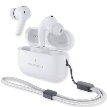 Auriculares Bluetooth Vention Echo Lite E11 Plus con estuche de carga/ Autonomía 6h/ Blancos - Frikibase