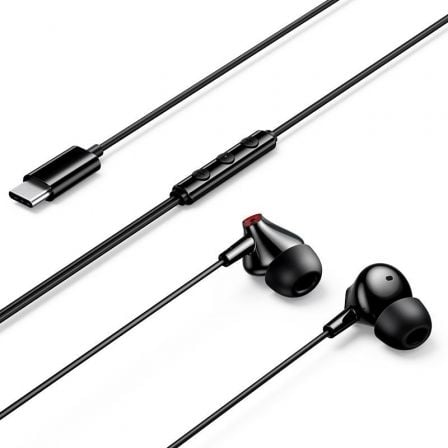 Auriculares Intrauditivos Vention Echo Lite USB-C In-Ear/ con Micrófono/ USB Tipo-C/ Negros - Frikibase