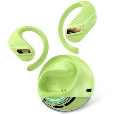 Auriculares Deportivos Bluetooth Vention Open Ear OpenBeat O12 NBUG0 con estuche de carga/ Verdes - Frikibase