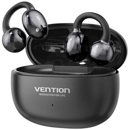 Auriculares Bluetooth Vention Echo Clip A11 Pro con estuche de carga/ Autonomía 6h/ Negro - Frikibase