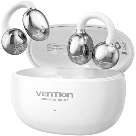Auriculares Bluetooth Vention Echo Clip A11 Pro con estuche de carga/ Autonomía 6h/ Blancos - Frikibase