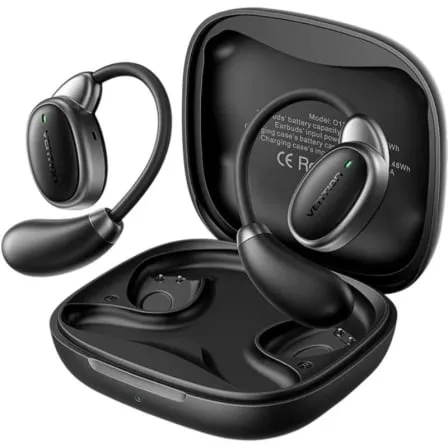 Auriculares Bluetooth Vention Open Ear 013 con estuche de carga/ Autonomía 8h/ Negros - Frikibase