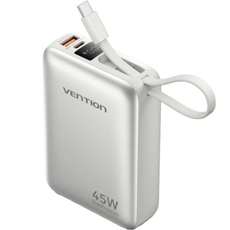 Powerbank 20000mAh Vention FHGN0/ 45W/ Beige/ Incluye Cable USB Tipo-C - Frikibase