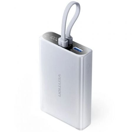 Powerbank 10000mAh Vention FHZM0/ 22.5W/ Gris/ Incluye Cable USB Tipo-C y Lightning - Frikibase