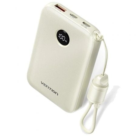 Powerbank 10000mAh Vention FKAN0-C/ 22.5W/ Gris/ Incluye Cable USB Tipo-C - Frikibase