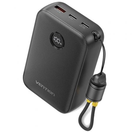 Powerbank 20000mAh Vention FKBB0-C/ 22.5W/ Negra/ Incluye Cable USB Tipo-C - Frikibase