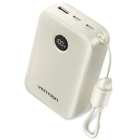 Powerbank 20000mAh Vention FKBN0-C/ 22.5W/ Beige/ Incluye Cable USB Tipo-C - Frikibase