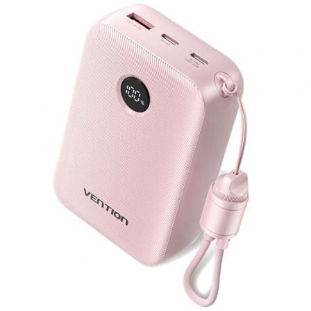 Powerbank 20000mAh Vention FKBP0-C/ 22.5W/ Rosa/ Incluye Cable USB Tipo-C - Frikibase