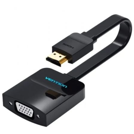 Conversor Vention 74345/ HDMI Macho/ VGA Hembra/ 15cm/ Negro - Frikibase