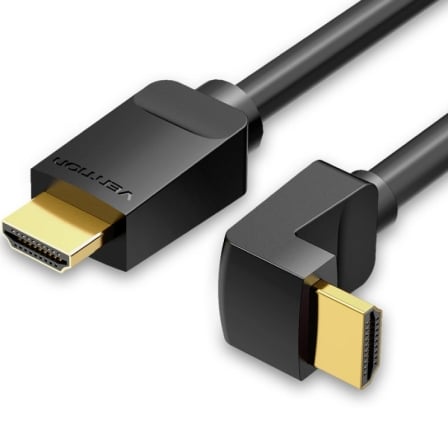 Cable HDMI 2.0 4K Acodado Vention AARBF/ HDMI Macho - HDMI Macho/ 1m/ Negro - Frikibase