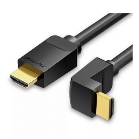 Cable HDMI 2.0 4K Acodado 90º Vention AARBI/ HDMI Macho - HDMI Macho/ 3m/ Negro - Frikibase