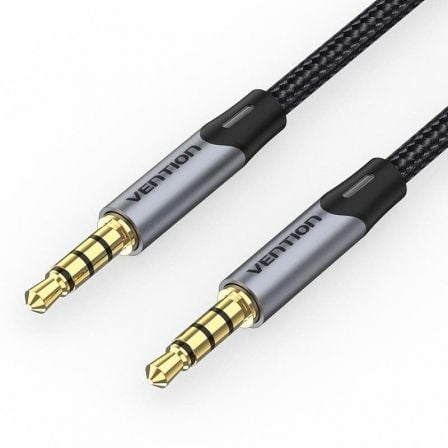 Cable Estéreo Vention BAQHD/ Jack 3.5 Macho - Jack 3.5 Macho/ 50cm/ Gris - Frikibase