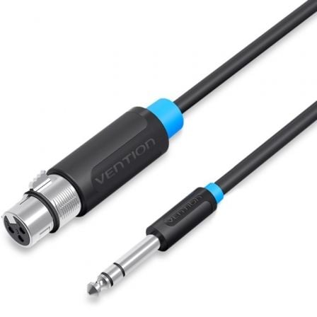 Cable Estéreo Vention BBEBI/ Jack 6.5 Macho - XLR Hembra/ 3m/ Negro - Frikibase
