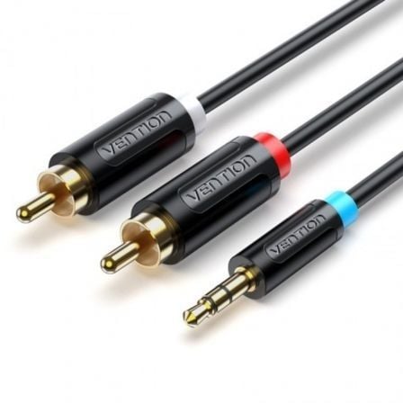 Cable Estéreo Vention BCLBG/ Jack 3.5 Macho - 2x RCA Macho/ 1.5m/ Negro - Frikibase