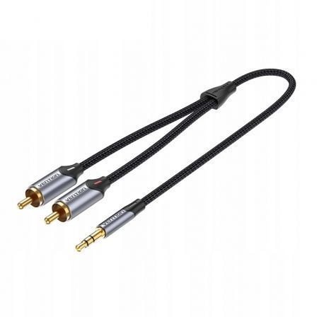 Cable Estéreo Vention BCNBH/ Jack 3.5 Macho - 2x RCA Macho/ 2m/ Gris - Frikibase