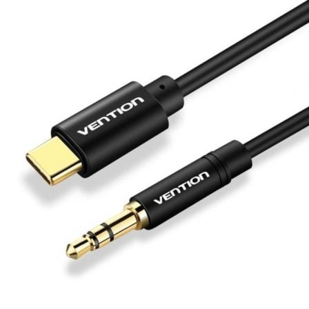 Cable Conversor Audio Vention BGABF/ USB Tipo-C Macho - Jack 3.5 Macho/ 1m/ Negro - Frikibase