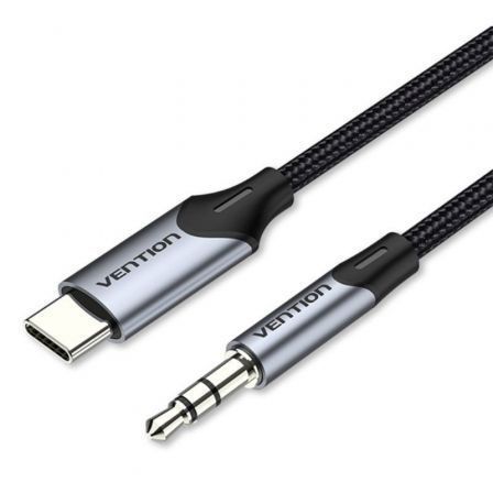 Cable Conversor Audio Vention BGKHF/ USB Tipo-C Macho - Jack 3.5 Macho/ 1m/ Gris - Frikibase