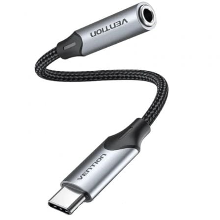 Conversor Vention BGMHF/ Jack 3.5 Hembra - USB Tipo-C Macho/ 1m/ Gris - Frikibase
