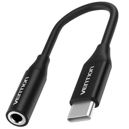 Conversor Vention BIHBA/ Jack 3.5 Hembra - USB Tipo-C Macho/ 10cm/ Negro - Frikibase